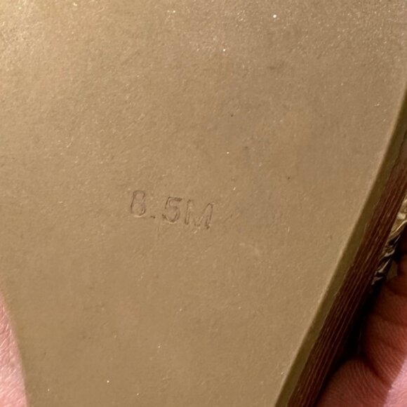 Jack Rogers Brown Wedge Sandals Womens Size 8.5 M Leather Bohemian Brazil Snake - Picture 15 of 16